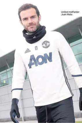  ??  ?? United midfielder Juan Mata