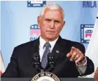  ??  ?? Vice President Mike Pence denies being the author of a scathing op-ed piece about the Trump administra­tion.