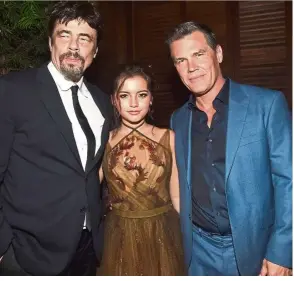  ?? — AFP ?? Actors Del Toro, Isabella Moner and Brolin play key roles in the film.