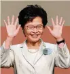  ?? ANTHONY WALLACE/AFP ?? Nova líder. Lam festeja eleição em Hong Kong