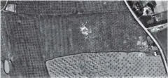  ??  ?? ■ Left: A 1945 aerial image of Marden, clearly showing the V2 impact crater.