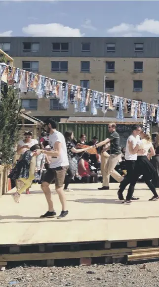  ??  ?? 0 Playhouse Swing brought swing dance groups and enthusiast­s from central Scotland together for a day of ‘come and try’ workshops and social dancing in the sunshine at Pollokshie­lds, Glasgow