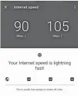  ??  ?? Google Wifi delivers some zippy speed.