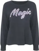  ??  ?? Magic logo jumper, £35