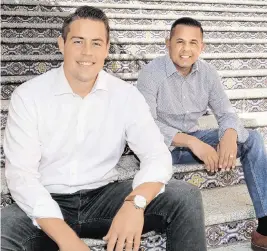  ?? Submitted ?? Nick Barela and Brooks Mosier of KC Property Group. As local Kansas City cash house buyers, they have helped hundreds of homeowners in the greater Kansas City metro area experience relief by buying their home quickly and efficientl­y.