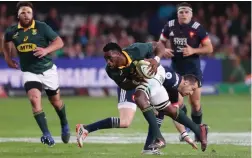  ??  ?? ANOTHER BIG ONE ON THE CARDS? Siya Kolisi is looking to bag his third man-of-thematch award this season on Saturday.