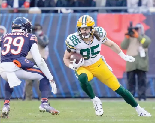  ?? NAM Y. HUH/AP ?? Bears tight end Robert Tonyan, who signed a one-year deal, had 53 receptions for 470 yards and two touchdowns last season with the Packers.