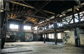  ?? JENELLE SCHNEIDER/PNG ?? Terminal City Iron Works, which is comprised of many buildings, has been a movie studio for the past 15 years. It will soon be torn down.