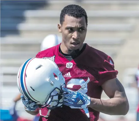  ?? DAVE SIDAWAY ?? The Montreal Alouettes reportedly sat out cornerback Tommie Campbell for a chinstrap violation Saturday night against the Redblacks.