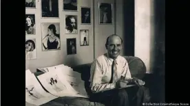  ??  ?? Rene Hubert working on sketches in his Paramount studio in 1932