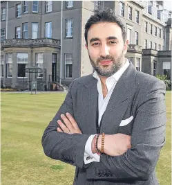  ?? Picture: Phil Hannah. ?? Ennismore Capital chief executive Sharan Pasricha outside Gleneagles Hotel.