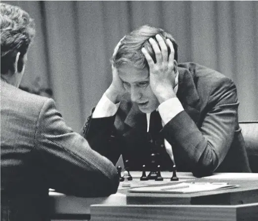  ?? // ABC ?? Spassky, de espaldas, y Bobby Fischer, en el Mundial de 1972