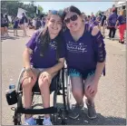  ?? ?? Shayla Mostyn with her “soul sister” friend Carlie Suris, of Bloomfield Hills, at the Walk4frien­dship in 2022.