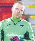  ??  ?? Lee Robinson: yet to concede a goal as Pars keeper.