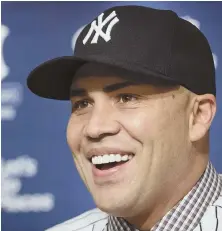  ?? AP PHOTO ?? RETRO LOOK: Carlos Beltran, who played for the Yankees from 2014-16, is the latest to interview for the vacant managerial position with the team.