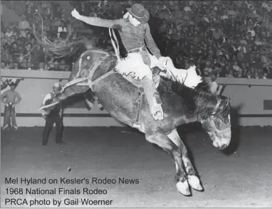  ?? Photo contribute­d ?? Longtime former Raymond resident and world renowned stock contractor, the late Reg Kesler, had one of his saddle bronco horses retired in the CPRA Hall of Fame.