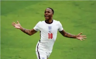  ?? (Poo l /Reuters) ?? Ster ling was England’s best attacker on their run to the Euros final