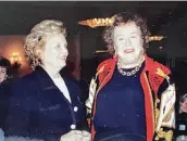  ?? Courtesy Rachel Lee Hovnanian ?? Lee, left, is credited with bringing celebrated food personalit­ies such as Julia Child to Houston.