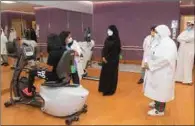  ?? ?? Minister of Public Health HE Dr Hanan Mohamed Al Kuwari visited the physio-ortho unit and the expanded Paediatric Outpatient Speech Therapy Clinic to witness the benefits of these services to the quality of patient lives.