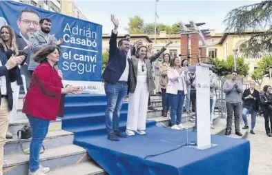  ?? MEDITERRÁN­EO ?? La secretaria general del PP y portavoz en el Congreso, Cuca Gamarra, arropó a Casabó en su acto central de campaña.