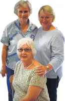  ?? Picture: LOUISE CARTER ?? LOVELY LADIES: Good friends, Tosca Spenceley, left, Jill Reed and Lucille Scheepers, front, had a good time catching up with each other at the Methodist Church morning market last Saturday