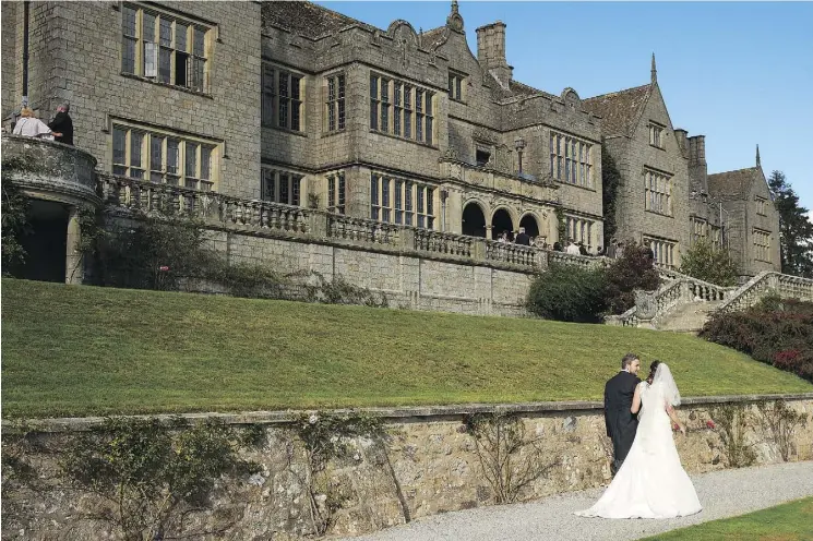  ?? BOVEY CASTLE ?? Bovey Castle in England’s Dartmoor National Park is a stunning spot for either a formal wedding in the Cathedral Room or a more casual affair on the vast, picturesqu­e grounds.