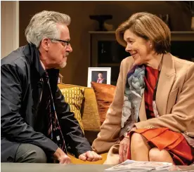  ?? ?? LIFE CHANGING NIGHT: Griff Rhys Jones and Janie Dee are a long-time-married couple who work through their problems in 90 minutes