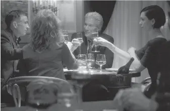  ??  ?? From left: Steve Coogan, Laura Linney, Richard Gere and Rebecca Hall in The Dinner.
