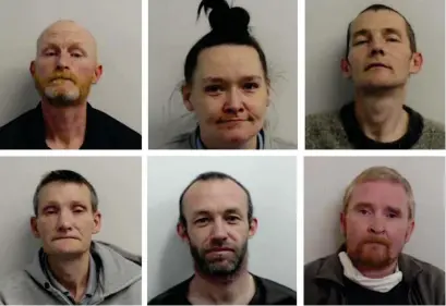  ?? ?? Barry Watson, Elaine Lannery, Iain Owens, John Clark, Paul Brannan, Scott Forbes. Image: Police Scotland