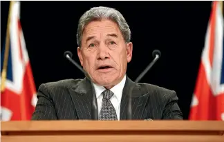  ?? AP ?? Winston Peters might give more useful answers if he is asked better questions.