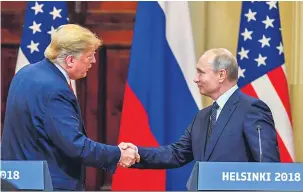  ?? Yuri Kadobnov/AFP ?? Trump destacou que as divergênci­as com Putin são conhecidas e foram “discutidas em profundida­de”