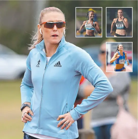  ?? Picture: AAP IMAGE ?? Sally Pearson reckons the Australian team of herself and (inset) Naa Anang, Riley Day and Maddie Coates is ready to roll.