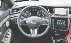  ??  ?? 2022 Infiniti QX55 is well-equipped
and has two colour displays.