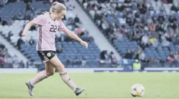  ??  ?? 0 Erin Cuthbert scored during Scotland’s 3-2 win over Jamaica in last week’s warm-up game