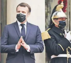  ??  ?? El Presidente Emmanuel Macron, el lunes en París.