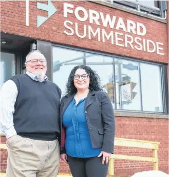  ?? MILLICENT MCKAY/JOURNAL PIONEER ?? GSCC President Thane Smallwood, left and Tara Maddix are excited about the business opportunit­ies for Forward Summerside.