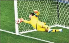  ??  ?? Lloris made the save of the tournament against Uruguay