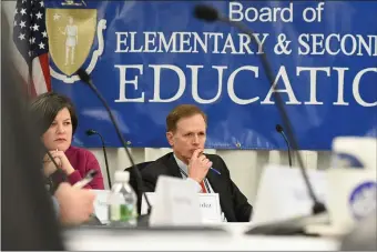  ?? FAITH NINIVAGGI — BOSTON HERALD ?? A report presented during Tuesday’s meeting of the Board of Elementary and Secondary Education, seen here in a 2018 file photo, found wide-ranging issues with BPS data collection and oversight.