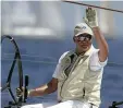  ?? FOTO: AFP ?? Juan Carlos im Juli 2003 an Bord seiner Yacht „Bribon“.