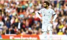  ?? Photograph: Kieran McManus/Shuttersto­ck ?? Mohamed Salah has struggled for consistenc­y since returning from the Africa Cup of Nations in February.