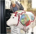  ??  ?? Gloucester Cathedral has been taken over by decorated sheep as part of The Good Shepherd Project, each decorated by Church of England primary schools in the diocese Pictures: Andrew Higgins Thousand Word Media