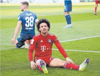  ?? FOTO: JULIA RAHN/IMAGO IMAGES ?? Zum Verzweifel­n: Leroy Sané (vorne) hadert nach einer von zahlreiche­n vergebenen Chancen.