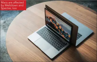  ??  ?? Macs are affected by Meltdown and Spectre, too
