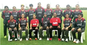  ??  ?? The UAE women’s team put up a stellar performanc­e in the Women’s World T20 Qualifying Series.