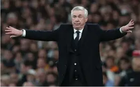  ?? Getty Images ?? Real Madrid manager Carlo Ancelotti has tough decisions to make ahead of the Super Cup, particular­ly over his goalkeeper