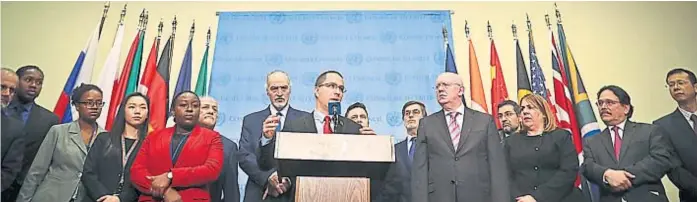  ?? (AP) ?? En la ONU. El canciller venezolano, Jorge Arreaza, volvió a rechazar la injerencia extranjera en su país.