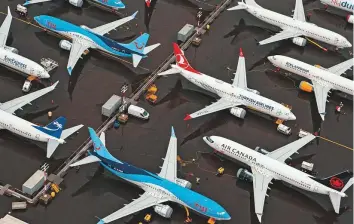  ?? AFP ?? Boeing 737 Max airplanes parked at Boeing Field in Seattle, Washington. IATA expects air travel demand to gradually revive in the secon-half of this year.