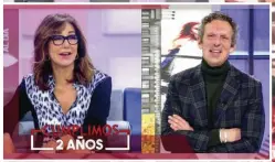  ??  ?? Su otra casa. Joaquín Prat también ha cumplido diez años junto a su compañera y amiga Ana Rosa Quintana al frente del programa matinal de Telecinco. La presentado­ra felicitó en directo a Prat el pasado 28 de enero.