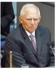  ?? FOTO: JUTRCZENKA/DPA ?? Er mahnte: Bundestags­präsident Wolfgang Schäuble.