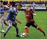  ?? CURTIS COMPTON / CCOMPTON@AJC.COM ?? United midfielder Ezequiel Barco had two assists as part of a game-high four chances created in a 4-0 win over C.S. Herediano in the second leg of their CONCACAF Champions League series Thursday in Kennesaw.